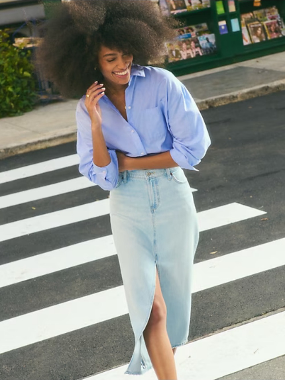 Old Navy Light Blue Boyfriend Shirt
